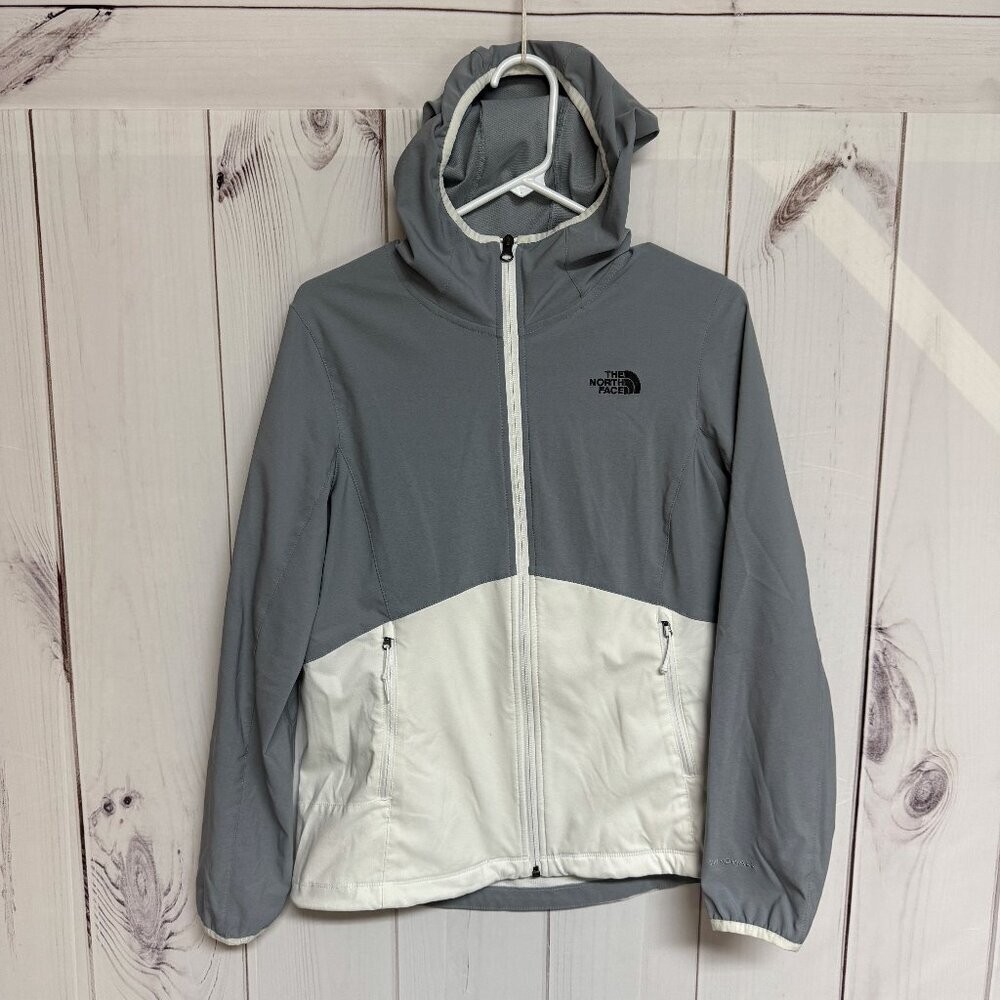 The North Face Women’s Nimble Hoodie Jacket Gray/White M‎ EUC